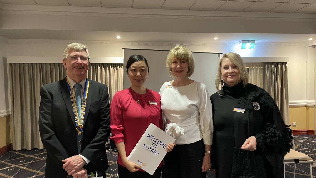 ROTARY WELCOMES NEW MEMBERS: Incoming President Peter Sparks alongside Sophie Sun, Sandra Agresta and Tracey Vitucci. PHOTO: Supplied