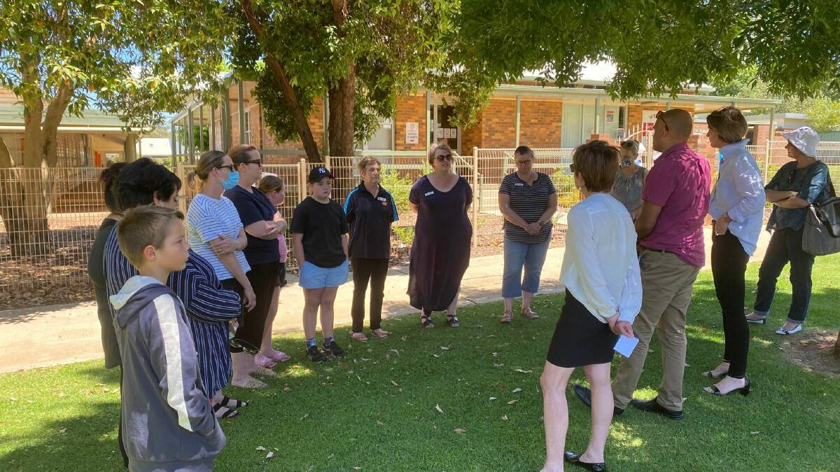 'A REAL TRAGEDY FOR GRIFFITH': Member for Murray Helen Dalton met with parents on December 17th to discuss what the closure of GNOOSH meant for their kids and the community. PHOTO: Lizzie Gracie