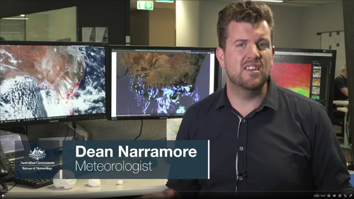 Bureau of Meteorology senior meteorologist Dean Narramore said large swathes of the Riverina can expect up to 50mm of rain in the coming days. Picture courtesy Bureau of Meteorology