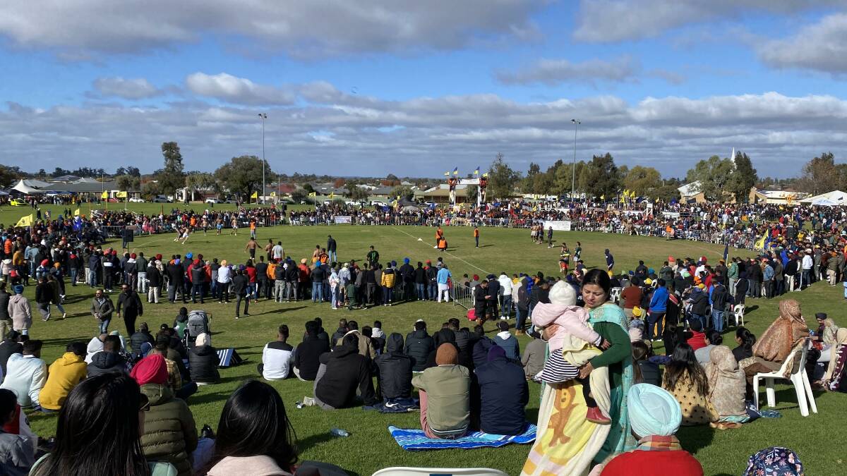BACK WITH A BANG: Thousands watch kabaddi at Ted Scobie Oval on the first day of the 24th Griffith Shaheedi Tournament. PHOTO: Vincent Dwyer