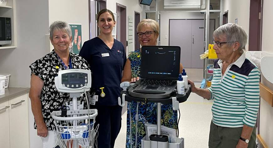 HELPING HAND: Griffith Hospital Auxiliary members and Griffith Base Hospital Staff with maternity ward equipment donated by the Auxiliary's fundraising efforts. PHOTO: Contributed
