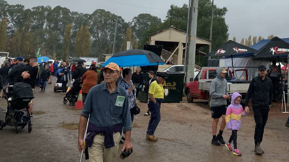 FIELD DAYS: Patrons braved wet weather and flocked to Griffith Showgrounds for day two of the Riverina Field Days. PHOTO: Vincent Dwyer