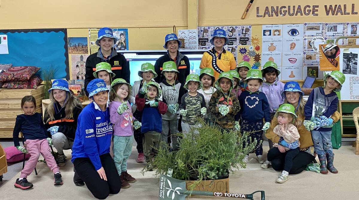 FOR THE KIDS: Owen Toyota donated various native trees and shrubs to be planted in the Griffith Wiradjuri Aboriginal Preschool's yard. PHOTO: Contributed
