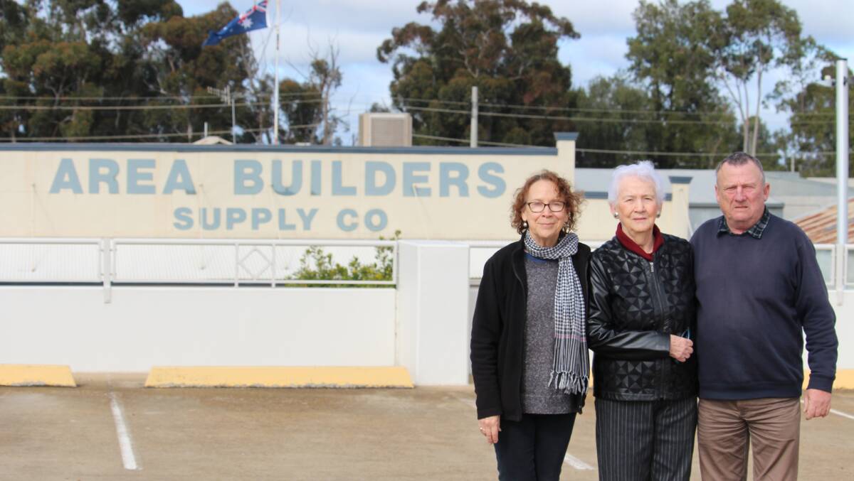 VALE: Denise Gale, Anne Gale and John Gale will say farewell to their family-run business Area Builders in September after nearly 100 years serving Griffith. PHOTO: Vincent Dwyer
