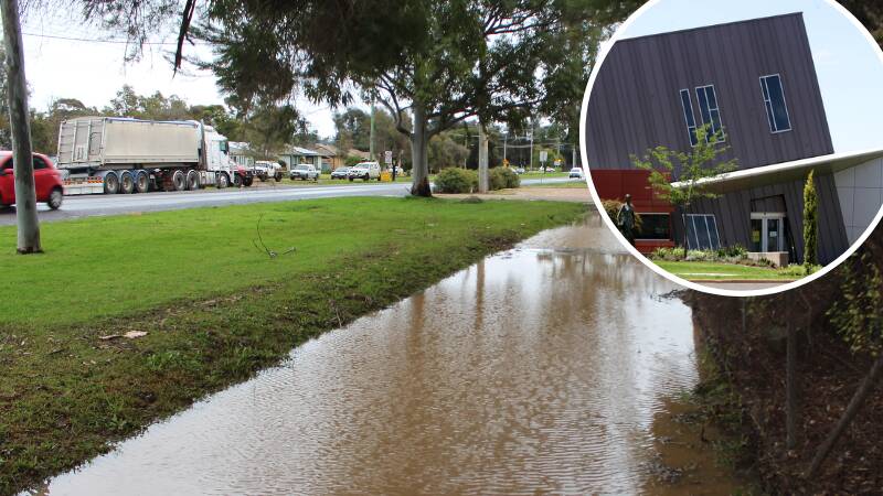 NEEDED UPGRADES: Flooding along Willandra Ave after Griffith LGA received 35.2mm of rain on Thursday August 4. PHOTO: Vincent Dwyer 