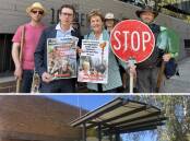 Wagga Independent Dr Joe McGirr and Member for Murray Helen Dalton with supporters at another rally against buybacks in Sydney this year. Next Tuesdays Griffith Rally, spearheaded by the National Farmers Federation, will be held in Memorial Park at 12pm. 