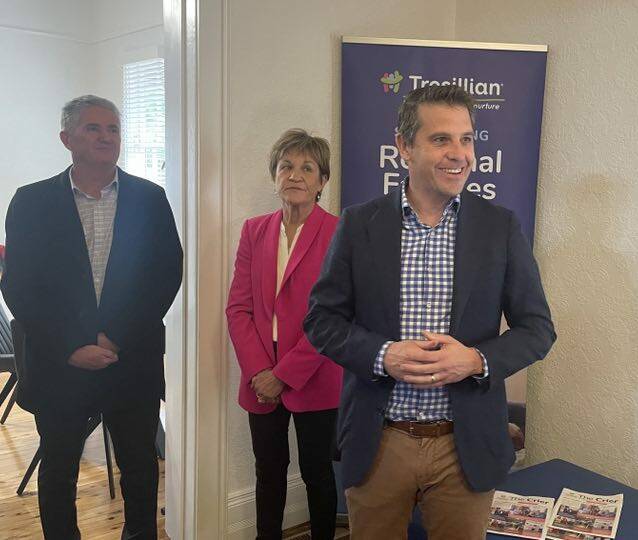 NSW Health Minister Ryan Park officially opening Tresillian at the Griffith Family Care Centre on July 6. He is pictured with Tresillian CEO Rob Mills and Member for Murray Helen Dalton. Picture by Allan Wilson