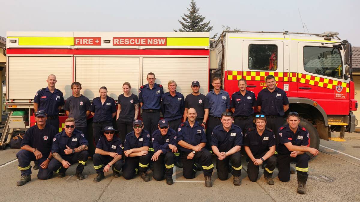 THE TEAM: Firefighters from Griffith, Yenda, and Hillston helped battle the Lithgow bushfires. Photo: Contributed