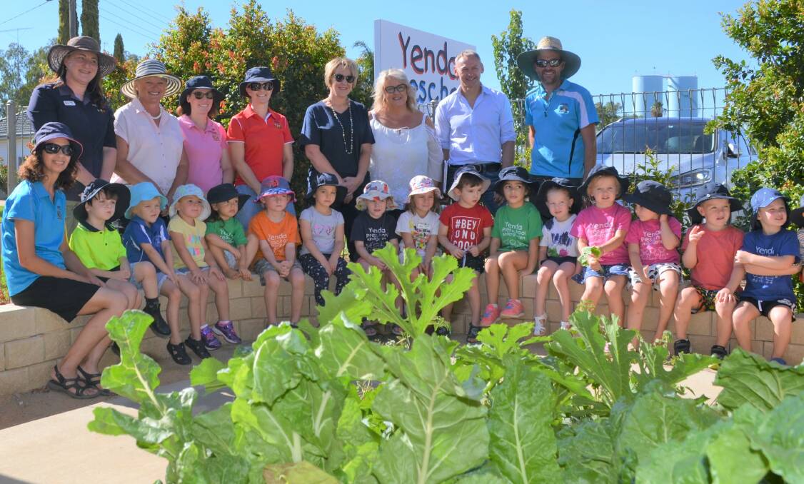 GREEN: Yenda Preschool is looking a whole lot greener thanks to the addition of the new veggie garden. Picture: Kenji Sato