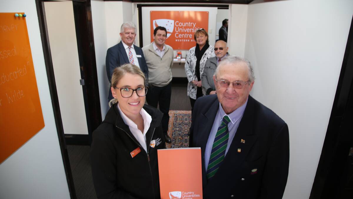 LAUNCHED: Griffith's Country Universities Centre's was opened by centre manager Erin Callaghan and mayor John Dal Broi. PHOTO: Anthony Stipo