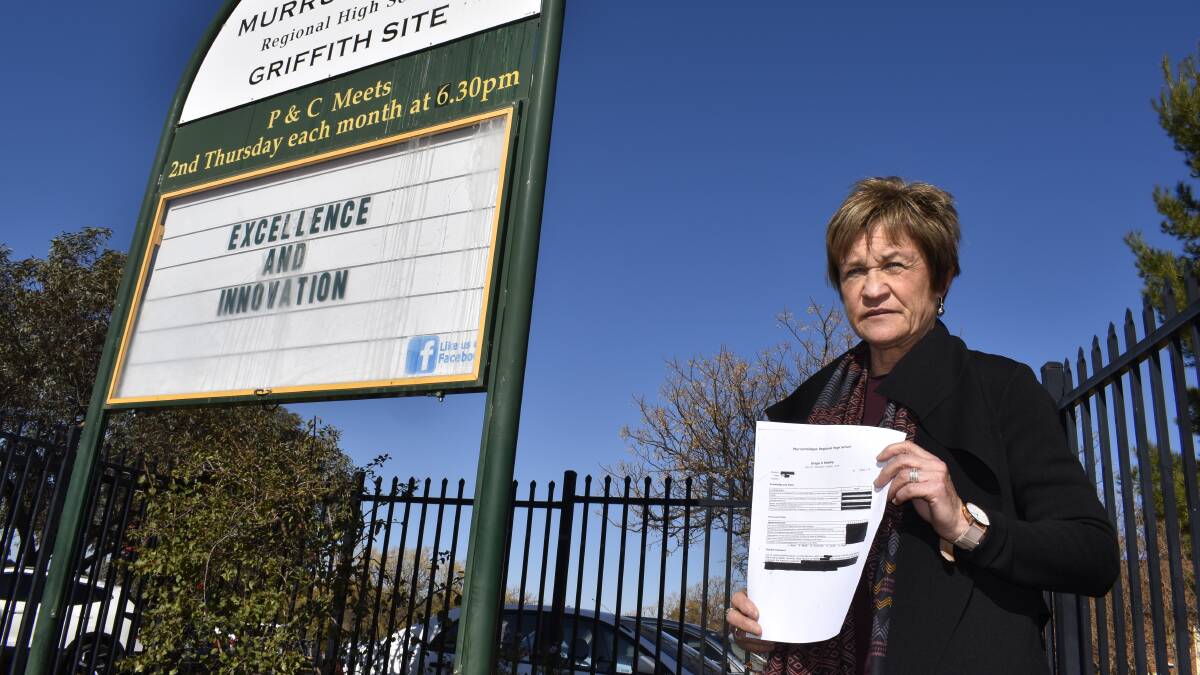 STUDENT OUTCOMES: Member for Murray Helen Dalton is "absolutely horrified" to see the report cards at Murrumbidgee Regional High School. PHOTO: Kenji Sato