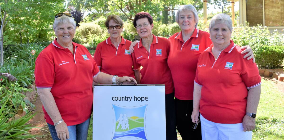 COUNTRY HOPE TEAM: Bev, Lynne, Margaret, Edna, and Fran will use the proceeds from the garden festival to help children with cancer. PHOTO: Kenji Sato