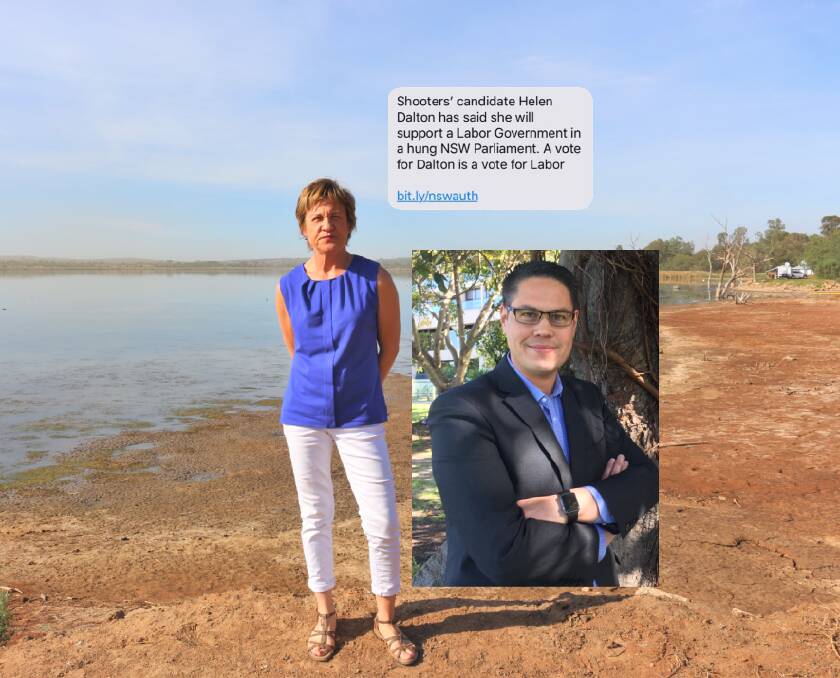 BACKLASH: Shooters candidate Helen Dalton has hit back at claims by One Nation and The Nationals' Wes Fang (right) that she made a deal with Labor. PHOTO: Contributed