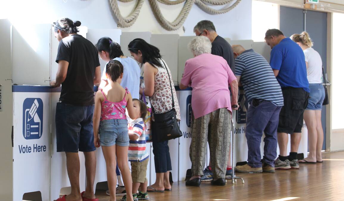 POLLING: The polling booths were crowded on Saturday as voters chose a new councillor. Picture: Anthony Stipo