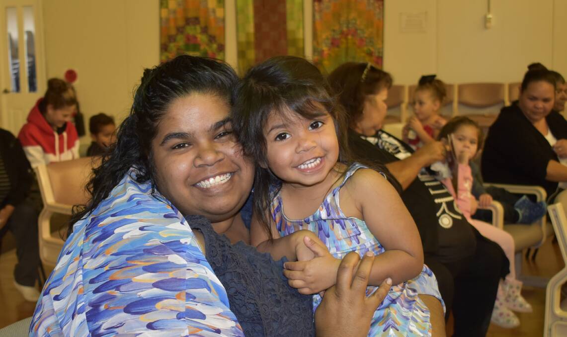 FAMILY: Maydina Penrith and Tia Penrith came to see the Nguluway Ceremony, which was the first of its kind in Griffith's history. PHOTO: Kenji Sato