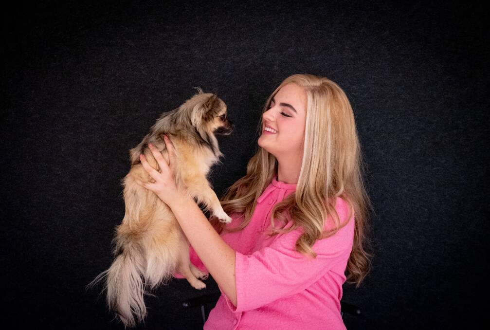 STARS ALIGN: Bonnie "Elle Woods" Brown and her co-star Frankie will feature in Griffith Regional Theatre's community musical Legally Blonde. PHOTO: Karly Sivewright