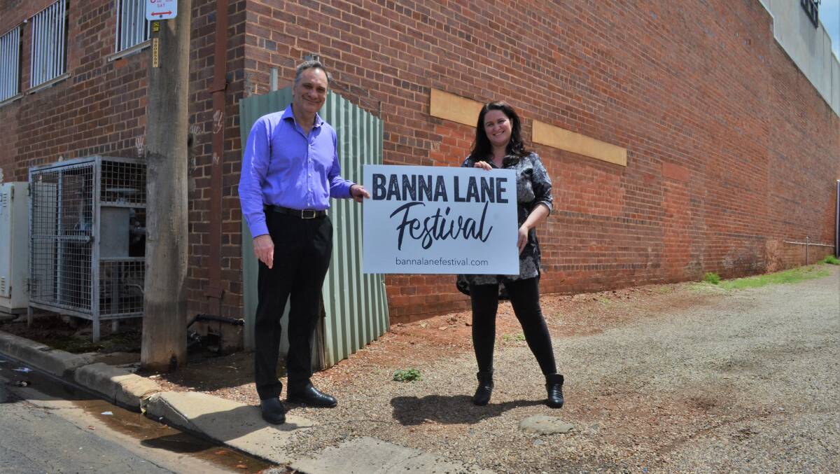 HATCHING PLANS: Peter Dalla and Carrah Lymer both have big plans in store for the upcoming Banna Lane art festival. Picture: Kenji Sato