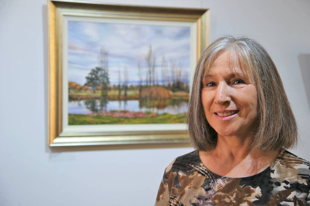 ARTIST: Carmela Kozlowski has been painting Griffith's landscapes. Picture: Anthony Stipo