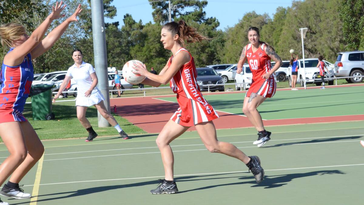 SWANNIES: Griffith Swans player Georgia Fuller in action. PHOTO: Anthony Stipo