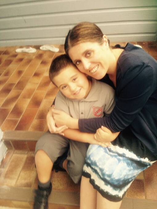 PROUD MUM: Murrumbidgee Irrigation Area editor Monique Patterson with her son Cael on his first day of school.