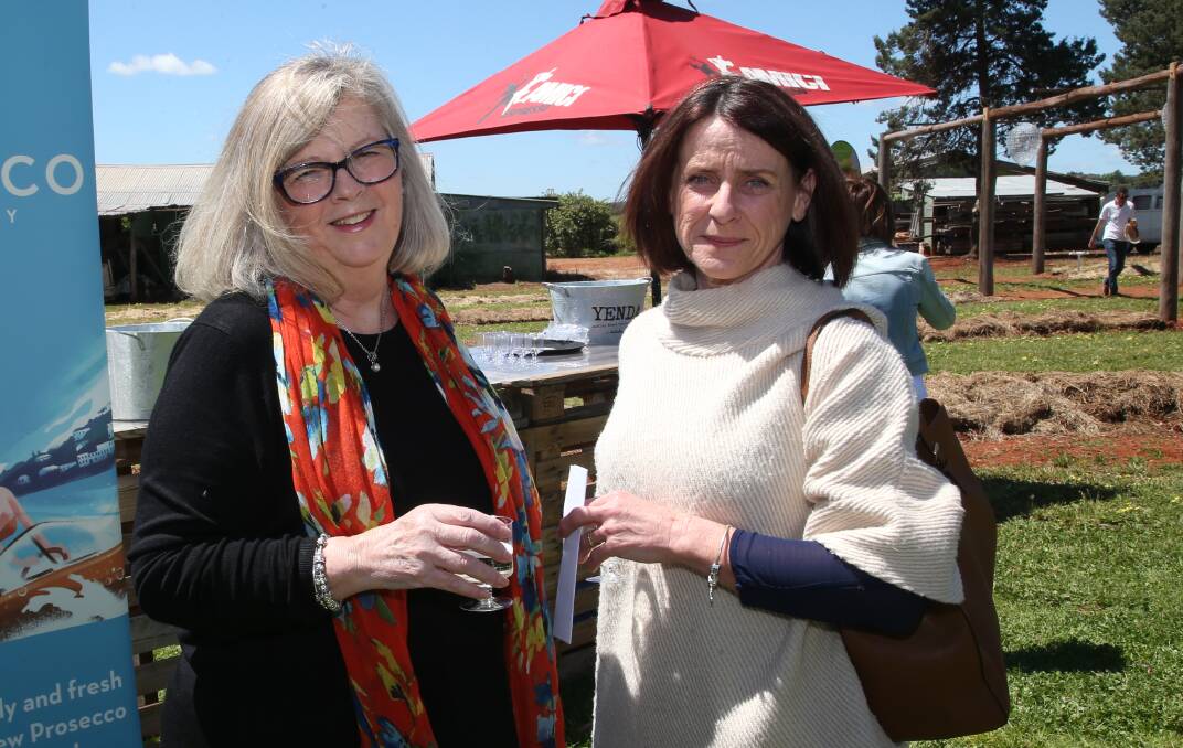 Jan Fallon and Leonie Mills take part in all the fun at the Taste of Griffith Lunch.