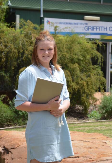 UNI: Emilie Quinn is excited to start her undergraduate studies at TAFE and university after receiving a main round offer on Wednesday. PHOTO: Rebecca Hopper.