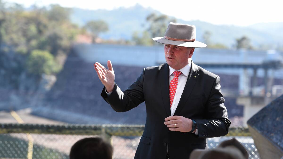  Barnaby Joyce dropped water from the Cabinet in the reshuffle.