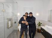 Omar and Oz won the judges' nod for their contemporary country bathroom. Pictures: Nine.