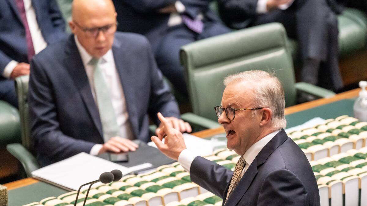 Opposition leader Peter Dutton and Prime Minister Anthony Albanese. Picture by Elesa Kurtz