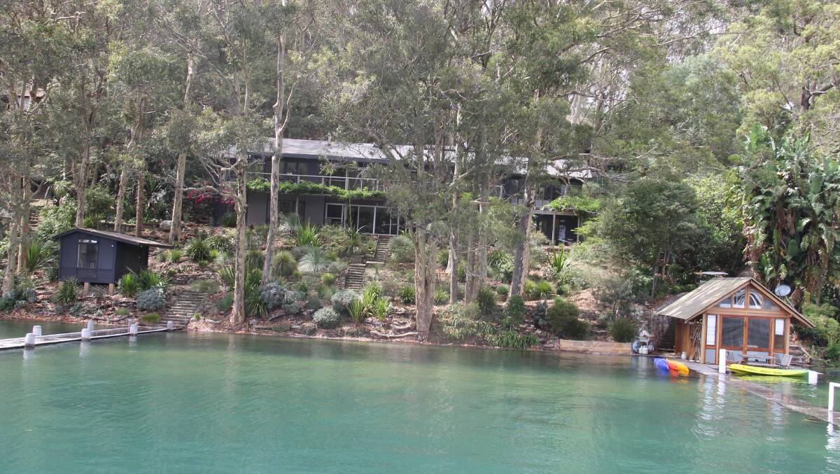 Waterfront homes line Pittwater … many are accessible only by boat.