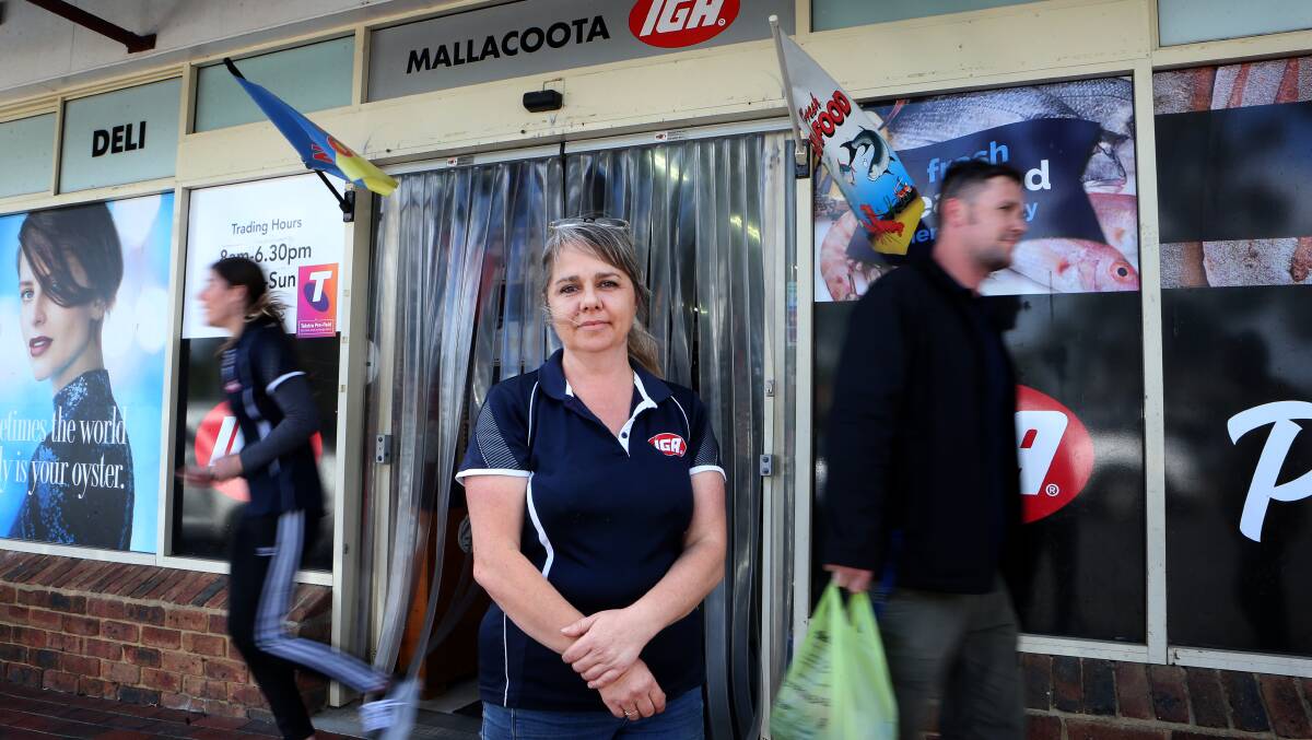 Leanne Phillips, who helped run an impromptu evacuation centre at the Mallacoota IGA at the height of the emergency.