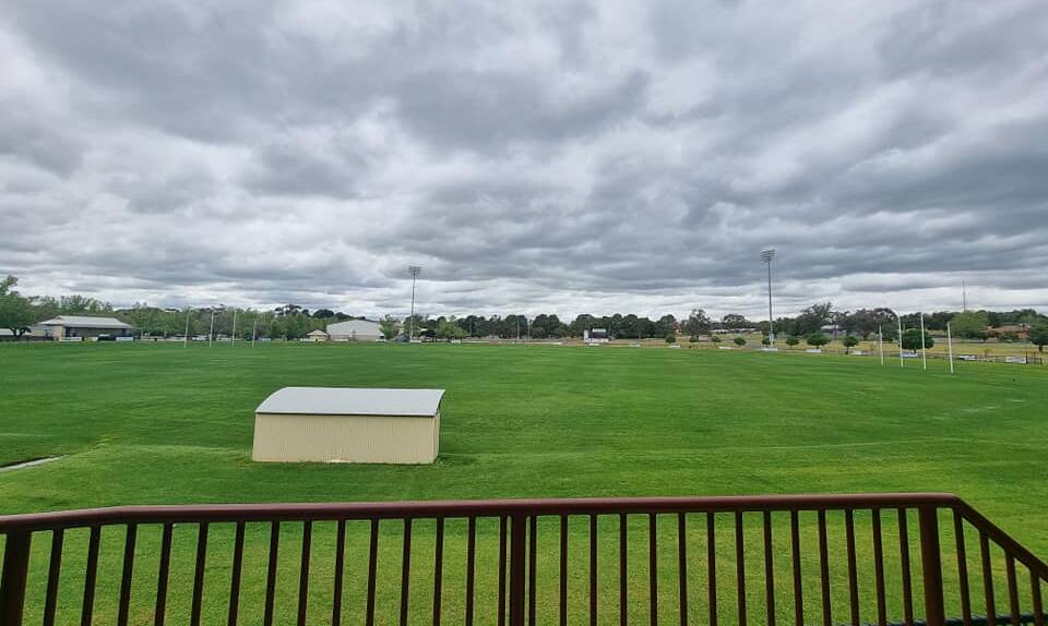 HIGH STANDARD: The view of Narrandera Sportsground from the new clubroom. Picture: AFL Riverina 