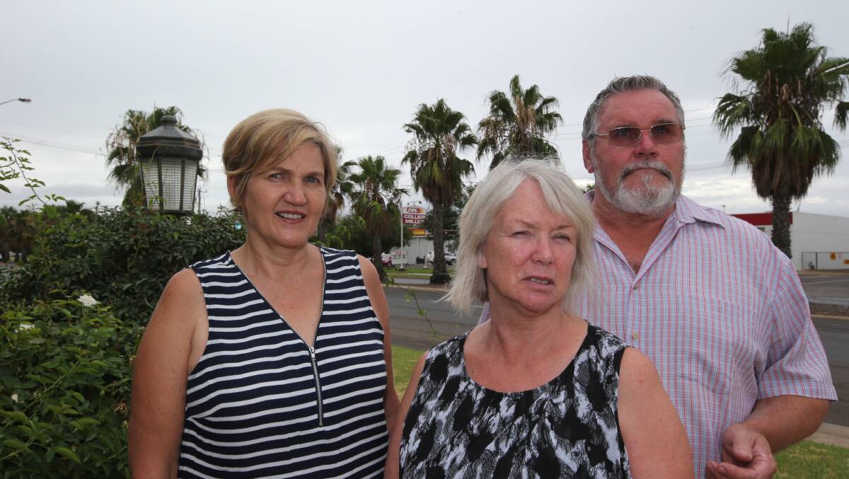 SHOCKED: Carolyn Snow with Alan and Carol Scott, the trio are concerned the abrupt change in rule enforcement could harm local businesses. PHOTO: Anthony Stipo.