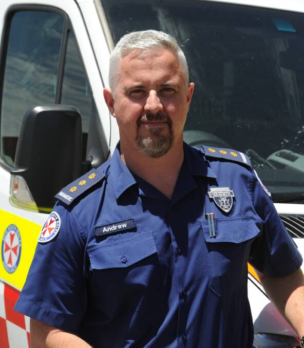 LIFE SAVING SERVICE: Griffith's Inspector Andrew Long says he has dreamed of becoming a paramedic since he was a kid. PHOTO: Hannah Higgins.