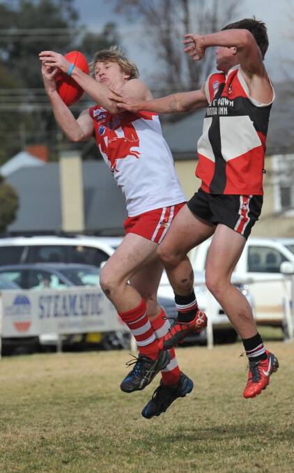 NEW ADDITION: Griffith recruit Ashley Verhagen in action for Charles Sturt University against North Wagga in 2011.