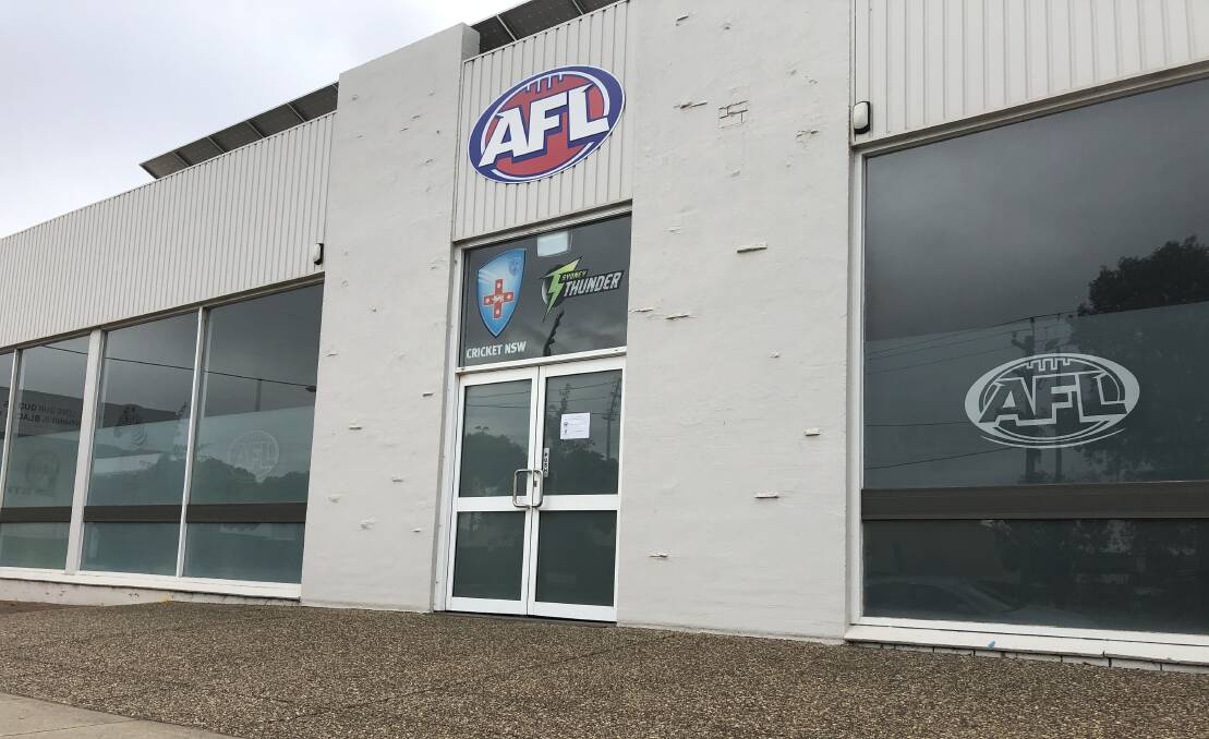 CLOSED SHOP: The AFL NSW-ACT office in Wagga
was closed on Tuesday after the majority of staff were
stood down due to the COVID-19 pandemic. 