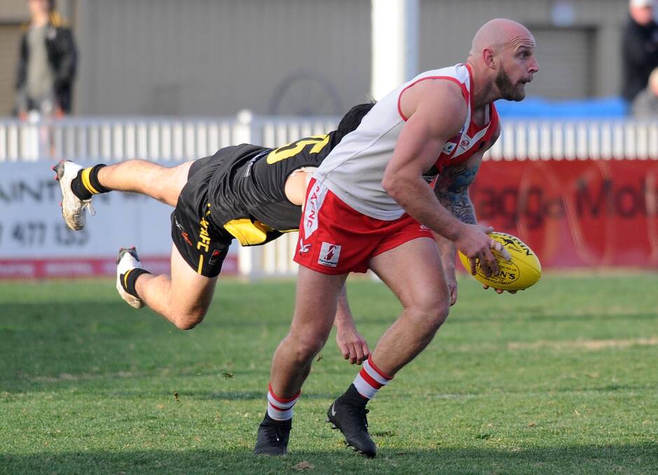 Guy Orton in action for Griffith last season.