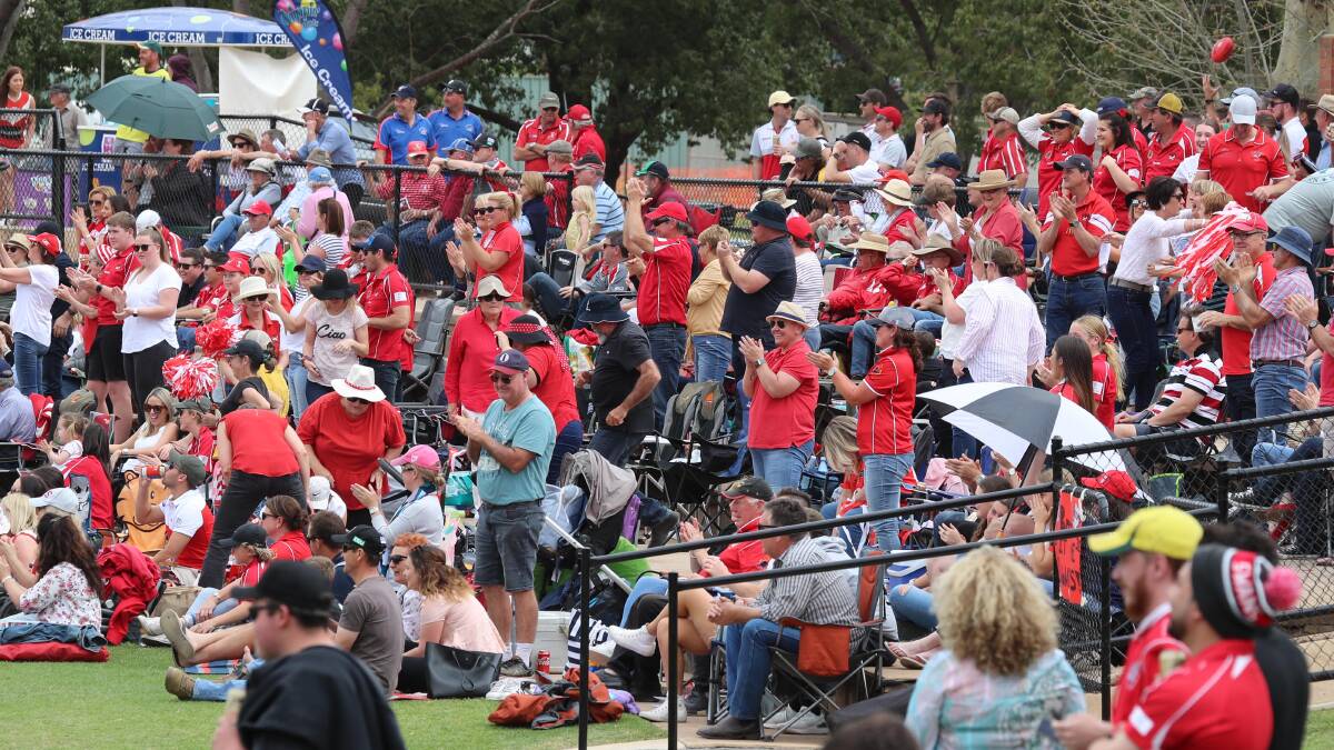 A section of the crowd at last year's Riverina League grand final at Narrandera Sportsground. Picture: Les Smith