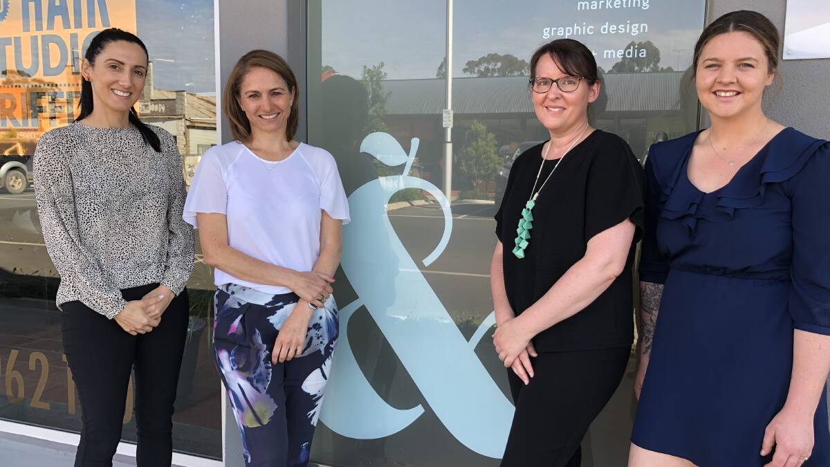 THE CREATIVE CREW: Business owners Sonia Casanova (centre left) and Leah Walsh (centre right) with two of their team members Angela Zirilli (far left) and Jessica Sturgess (far right). PHOTO: Kat Vella