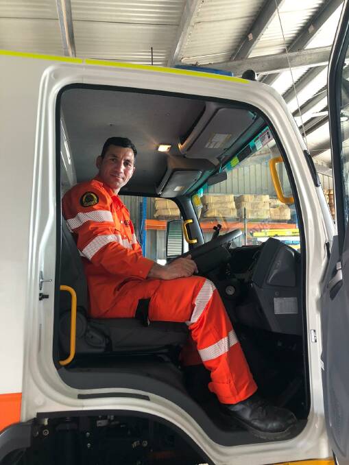 HERE TO HELP: Kalim Ullah is enjoying helping out in any way he can as a volunteer at the Griffith SES. PHOTO: Contributed