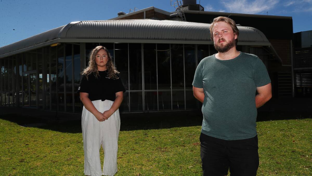 DETERMINED: Ava Castellaro says it will be devastating for future young creatives in the Riverina to miss out on pursuing their dream close to home. Pictured with Jhi Rayner PHOTO: Emma Hillier