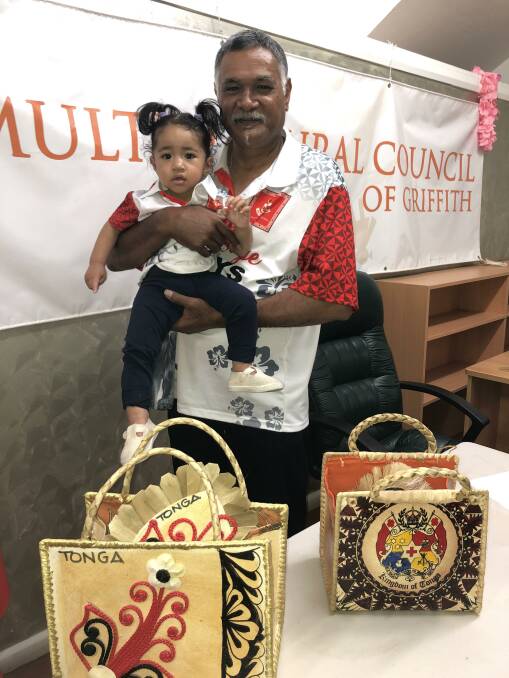 NEW TRADITION: Pasiaka Havea president of the Griffith Tonga College Old Boys said he is excited to keep a long tradition alive in Griffith. Pictured with daughter Mele Lata i Tahi Havea. PHOTO: Kat Vella