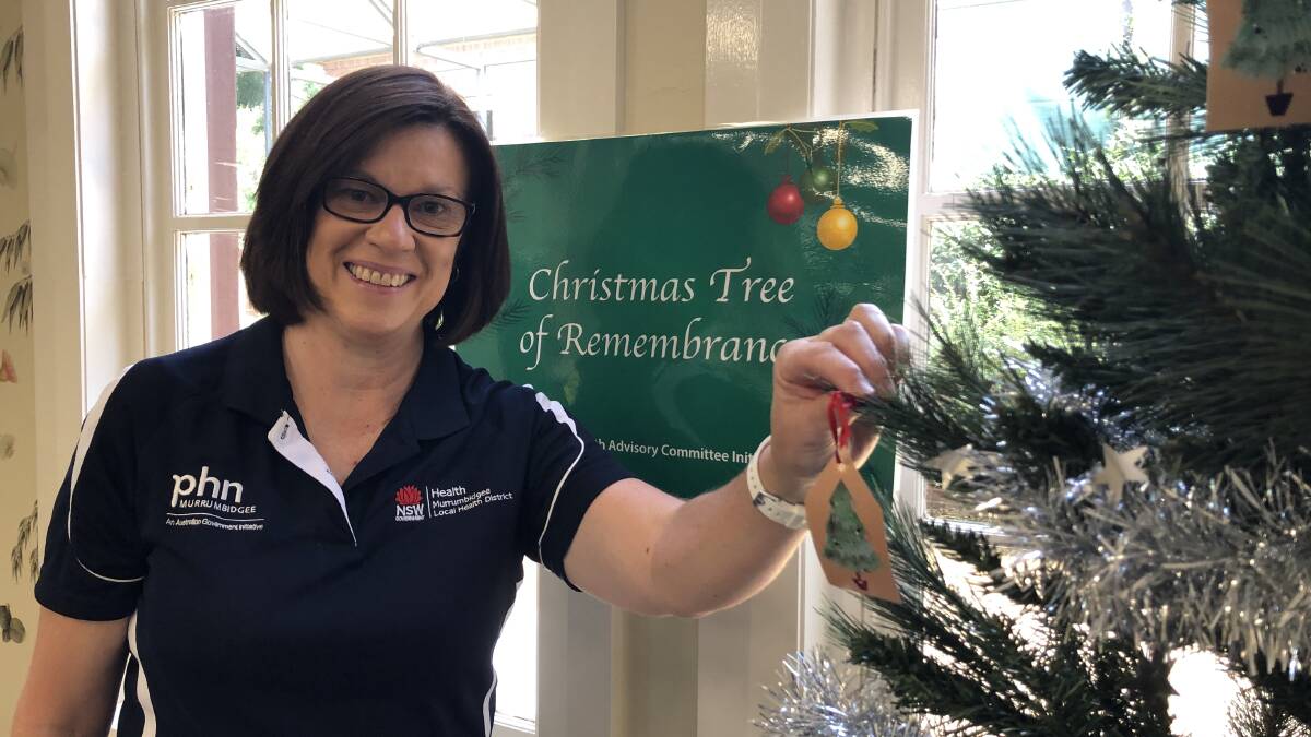 DIFFICULT TIME: Margaret King from the Griffith Local Health Advisory Committee hopes the Christmas Tree of Remembrance will help people through the Christmas period without their loved ones. PHOTO: Kat Vella