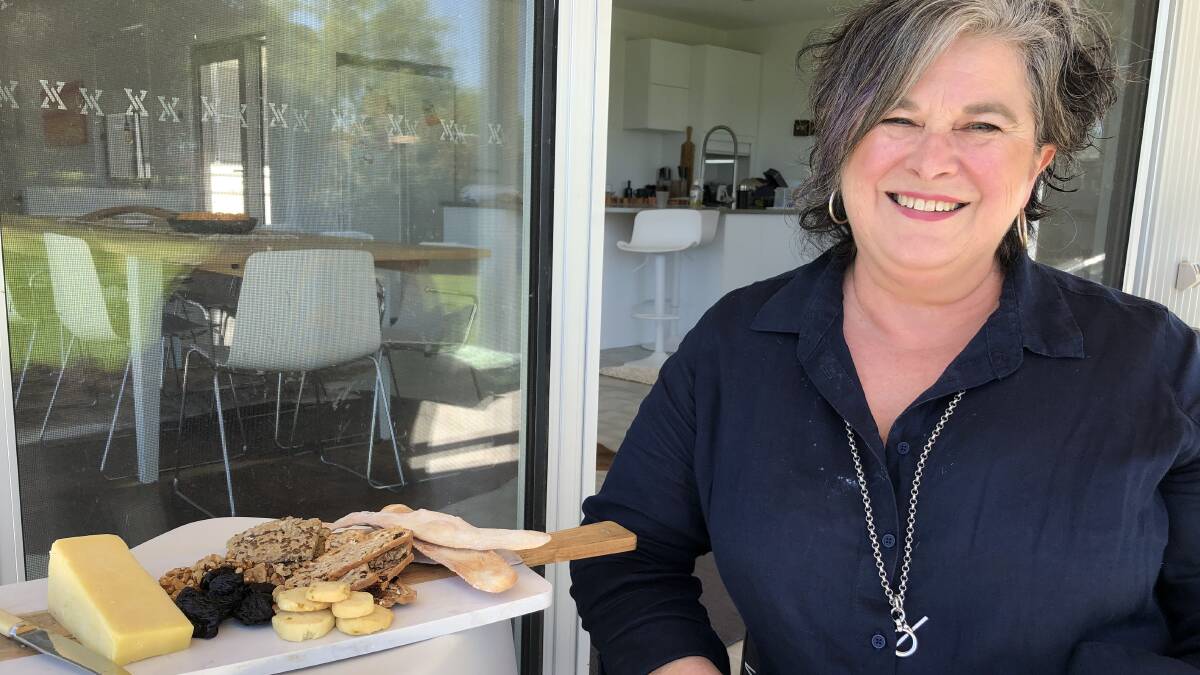 LAVISH LAVOSH: Robyn Turner with a cheese board of her wares. PHOTO: Kat Vella