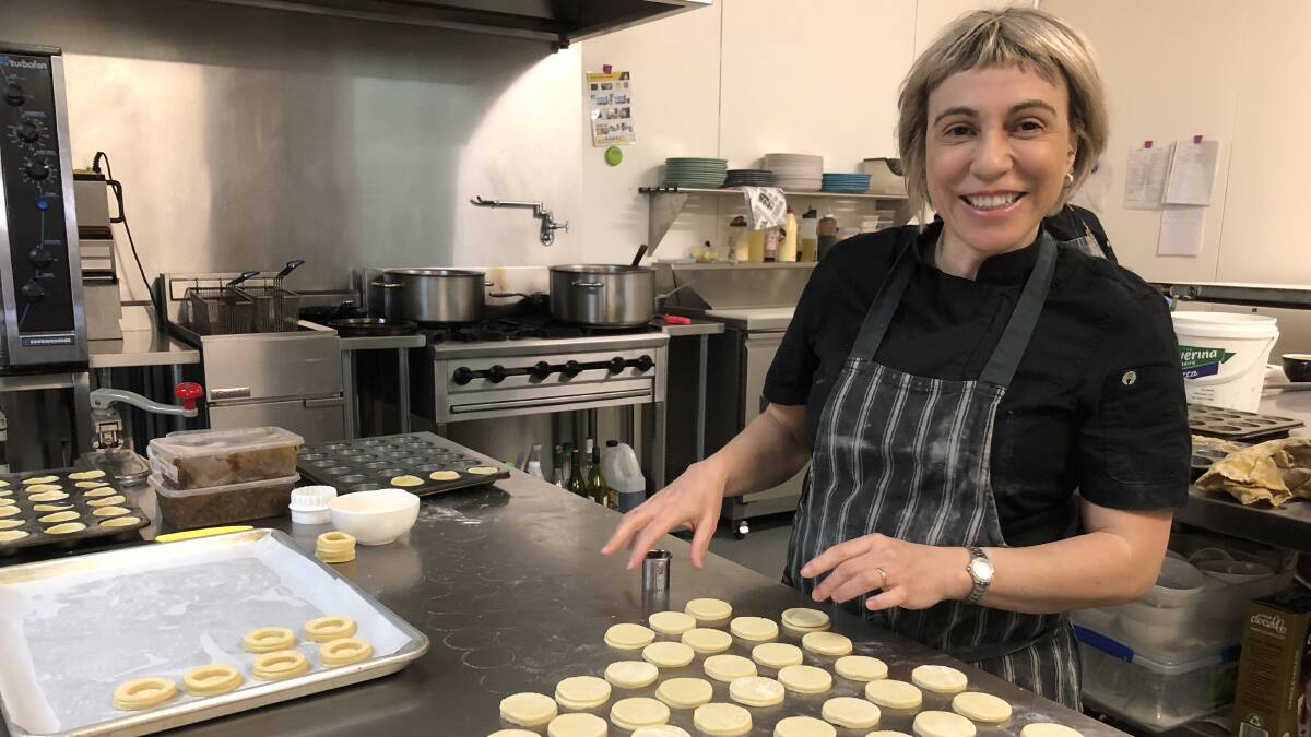 FULL STEAM AHEAD: Alfina Bianchini, owner and head chef of Sugarmill Cafe beginning preparations on Saturday's Fivebough rabbit vol au vents. PHOTO: Kat Vella