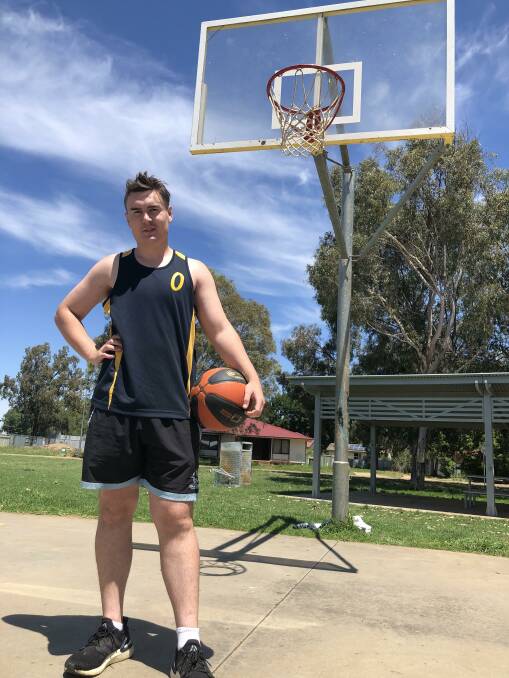 SHATTERED: Beau Kelly says the basketball courts in Pioneer are a central part of community especially for adolescents in the area who use it every day. PHOTO: Kat Vella