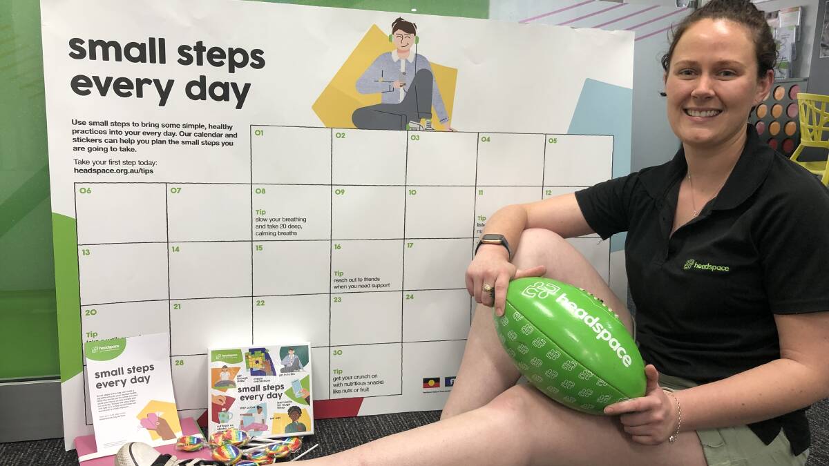 SUPPORT: headspace Griffith community engagement officer Cassandra Campbell-Smith encourages community to join in Saturday to help support young people's mental health. PHOTO: Kat Vella