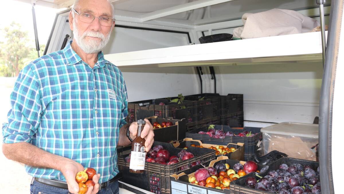 Irrigator: Roy Duffell shows off his produce. PHOTO: Reuben Wylie 