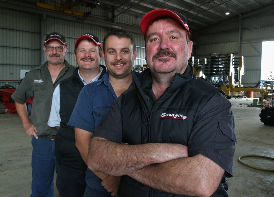 Mustachio men: Wayne Lyons, Rodney Dunn, Chaise Moat and Brett Sam. Picture: Anthony Stipo