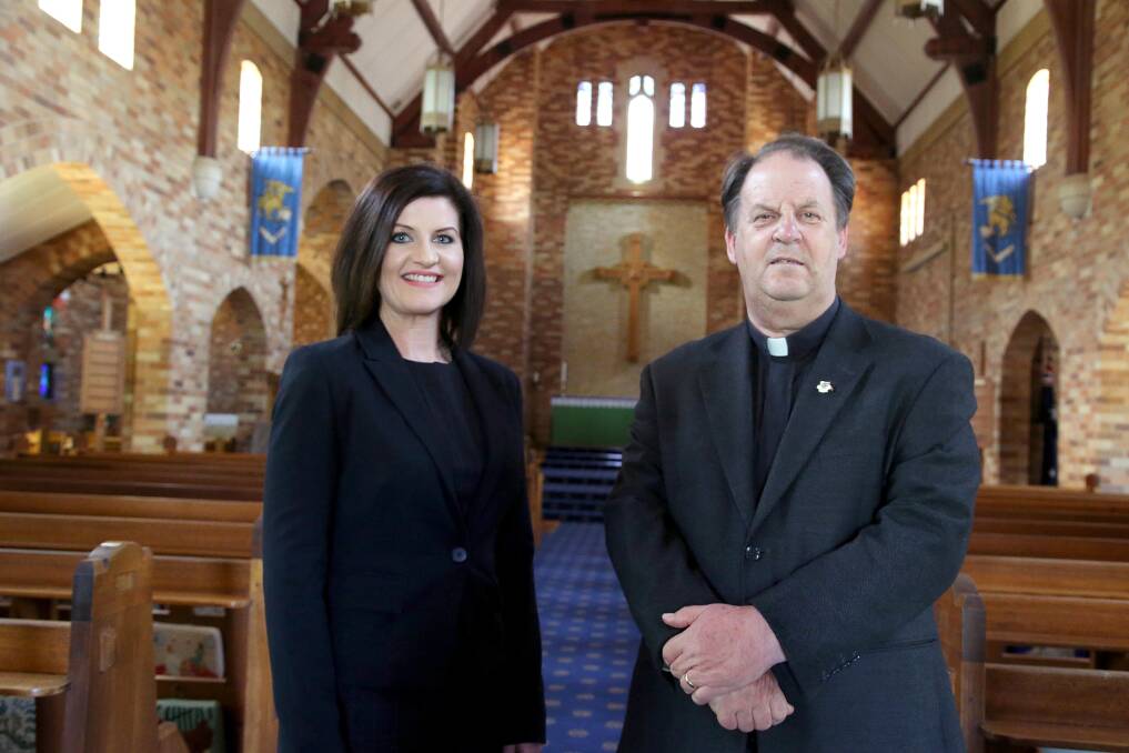Bishop base: Saint Albans Dean Rob Harris and registrar Michelle Catanzarit. Picture: Anthony Stipo. 